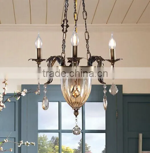 New Arrival Classic European Baroque Style Antique Golden Brass Pendant Light, Chandelier for Bedroom BF12-05254h photo-4