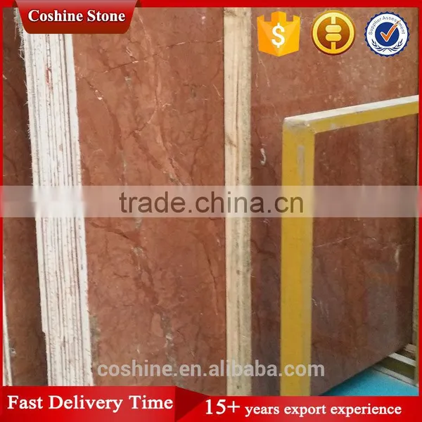 Natural Stone White Veins Alicante Coral Red Marble Slabs photo-3