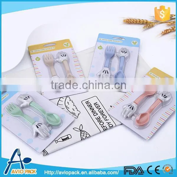 Food Grade Plastic Spoon and Fork Set for Baby photo-2