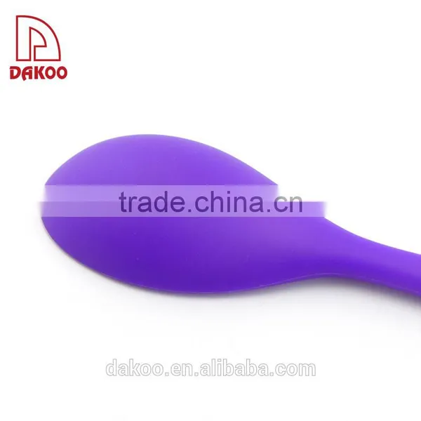 Integrated Seamless Design Purple Color Silicone Rice Spoon photo-5