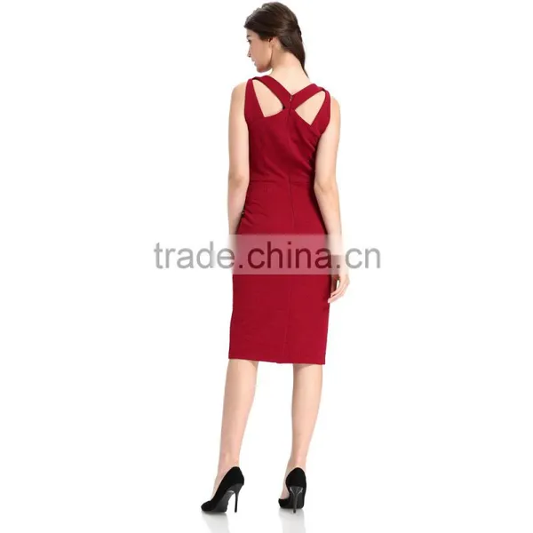Domin Fashion Sleeveless Jacquard Fabric Bodycon Dress photo-6