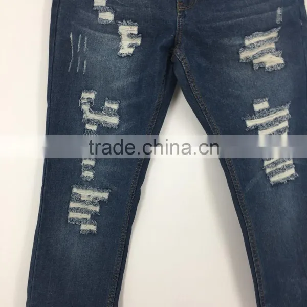 Men New Fashion Stock Ripped Straight Fancy Jeans photo-2