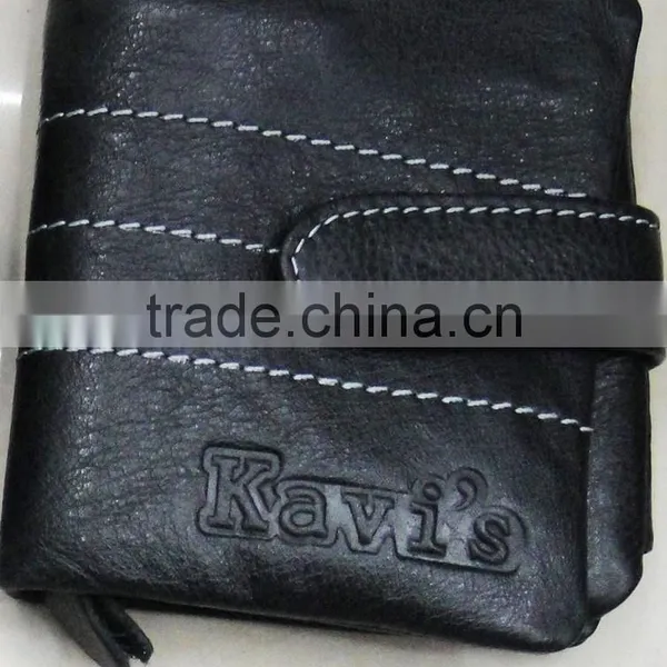 Fashion Hot Popular Black Genuine Leather Men Notecase photo-3