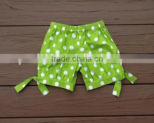 Hot Sale Baby Clothes Boutique Kids Girls Solid Clolor Icing Shorts Children Polka Dot Design Blank Board Pant photo-5