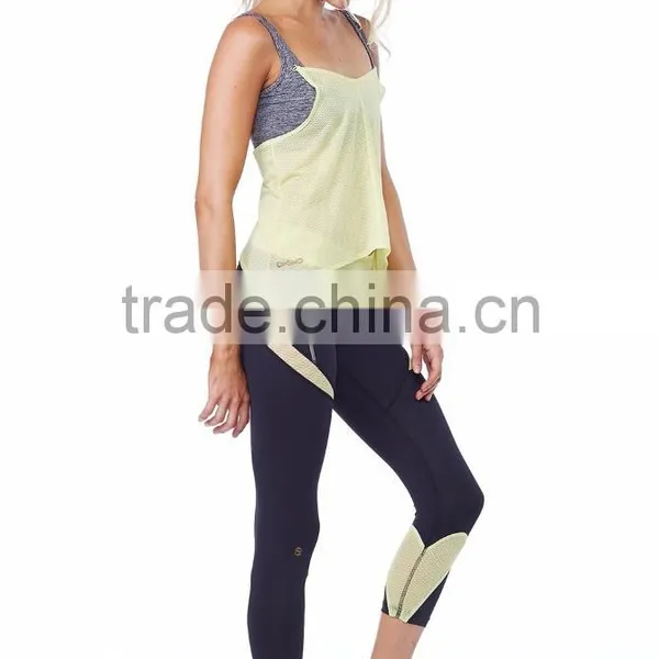 2016 Womens Fitness Gym Tank Top Sport Wear Deep Cut Gym Tank Top photo-2
