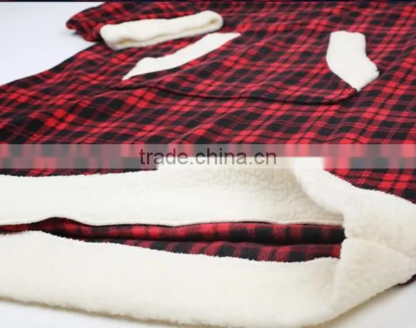 Adult V Collar Coral Fleece Pajamas photo-6