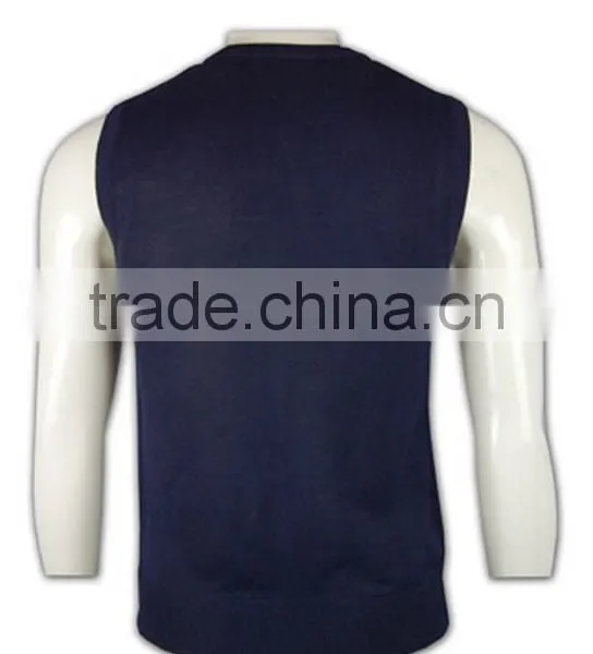 ISO9001/BSCI Manufature Fashionable Navy Blue Oversized Cardigan Vest photo-3
