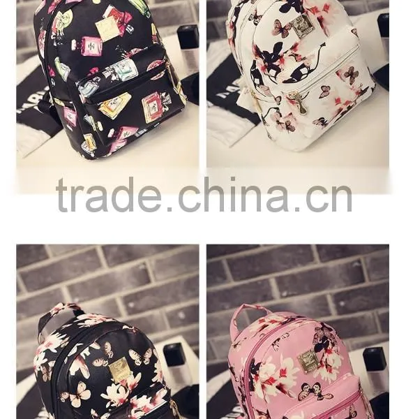 2016 New Leather School Bag Backpack photo-3