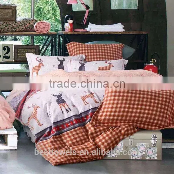 100%cotton Nap Printed Bedding Set photo-5