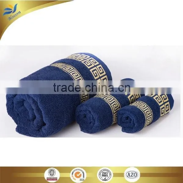 China Supplier Wholesale Luxury Terry Bath Towel Set 3 Pieces Bath Towel Face Towel Hand Towel
