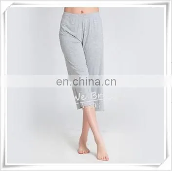 Women's Bamboo Jersey Spring Summer Pajama Lounge Pants 3/4 Length photo-2