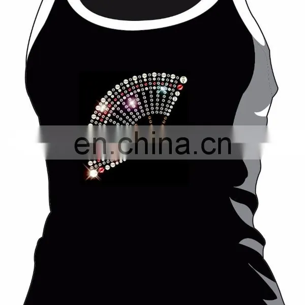 Glitter Fan Pattern 10ss Crystal Hotfix Rhinestones photo-2
