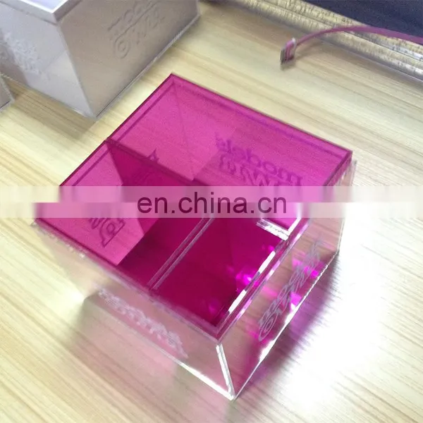 Black Cube Pmma Makeup Brush Holder Plexiglass Brush Display Stand Acrylic Brush Holder photo-5