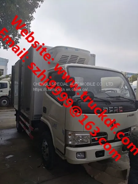 Customized Factory Sale Best Price Dongfeng 4*2 RHD 4tons Refrigerated Truck for Seychelles photo-2