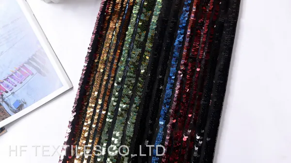 5mm Sequin Fabric Mesh Based Multicolour