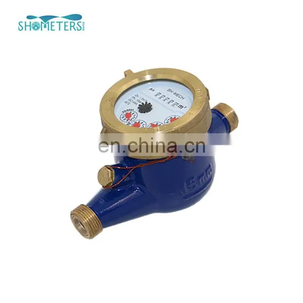 China Supply Multi Jet dn 20 Brass Water Flow Meter With Water Meter Pulse Sensor photo-2