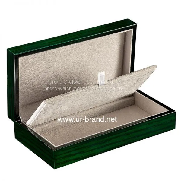 High-grade Alligator Strap Box Light Paint Strap Packaging Display Box Wooden Box Custom photo-2