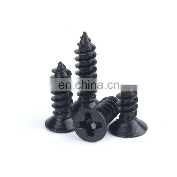 Black Stainless Steel 304/316 Flat Head Grade 8.8 Self-tapping Screws photo-2