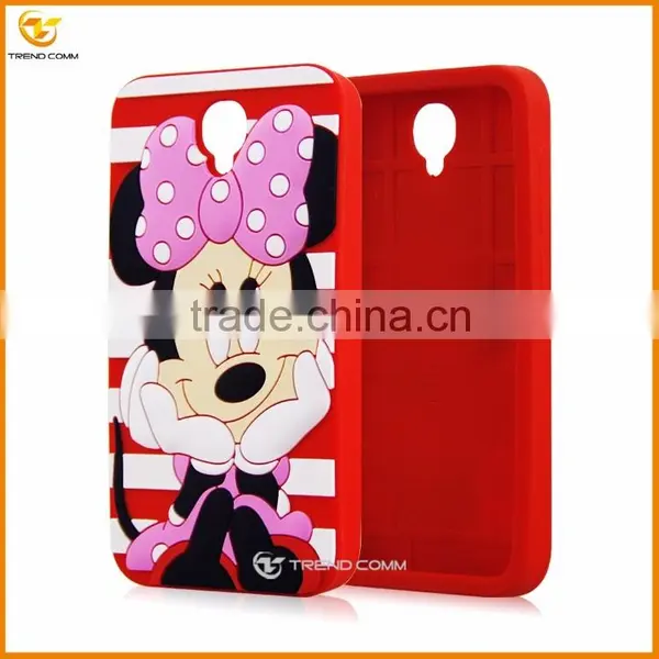 China Supplier Cute Cartoon Silicone Back Cover Case for Alcatel OT6037 photo-6