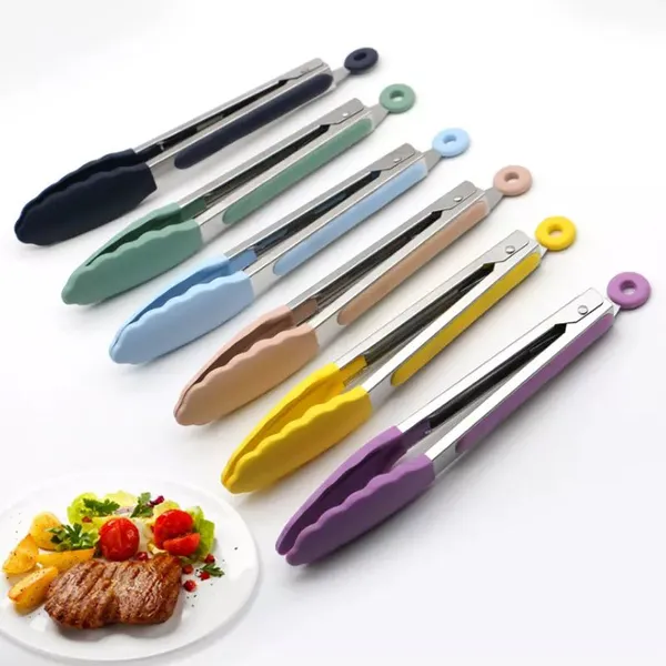 Kitchen Accessories Home and Kitchen Gadgets Durable Food Grade Kitchen Using Tool Silicone BBQ Tong for Food photo-2