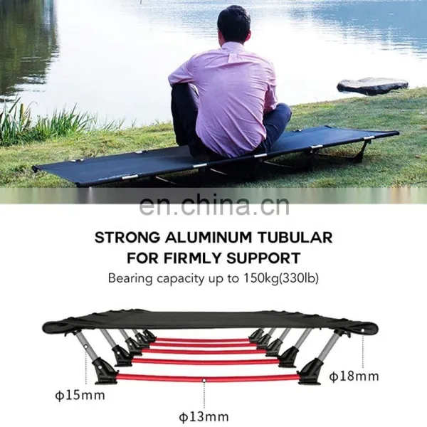 Outdoor Portable Aluminum Camping Bed Ultralight Foldable Adjustable Folding Bed Camping Beds Cot photo-3