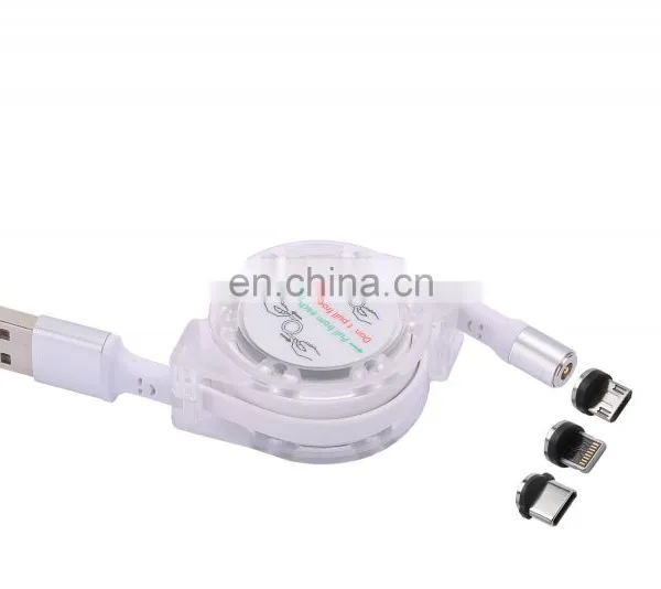 Hot Sale New Retractable 3 In 1 USB Magnetic Charging Cable For Mobile Phone Cable Ios/Type-C/Android photo-5
