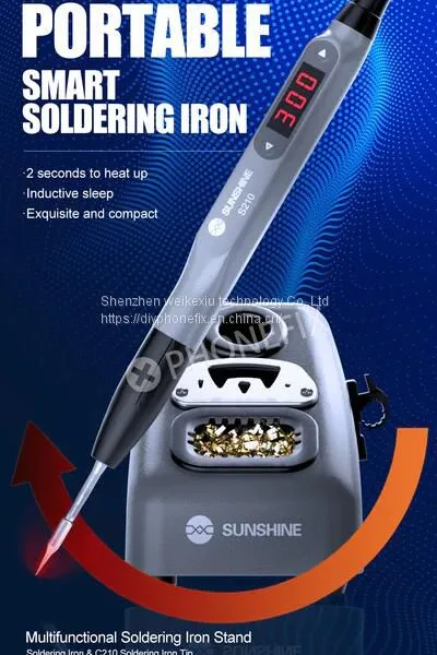 SS-S210 110W Portable LED Smart Soldering Iron With C210 Series Tips photo-4
