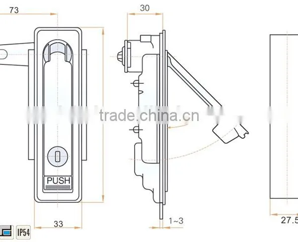 CE Rohs Panel Electrical Lock for Industry Metal Cubicle Use photo-6
