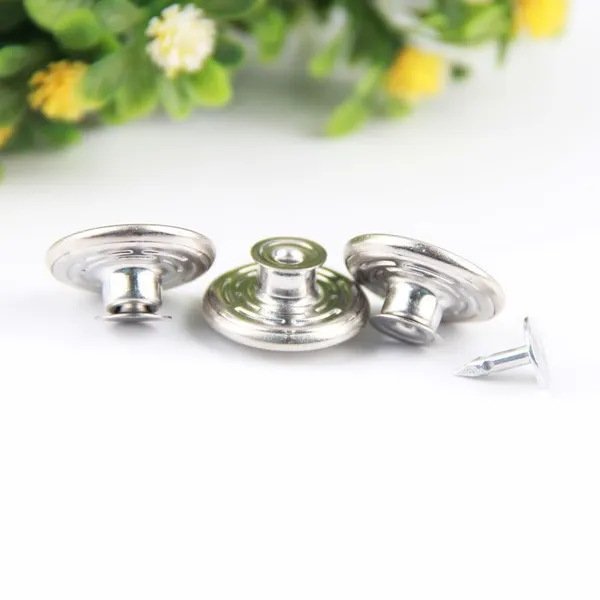 Denim Button Jeans Clothes Engraved Brass and Rivet Jeans Jacket Logo Custom Metal Buttons for Denim Jeans With Diamond photo-5