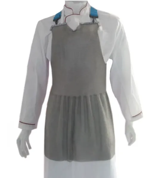 ZH PROTECT Cut-Protection Stainless Steel Metal Ring Welding Chainmail Mesh Apron for Kitchen Butcher Food