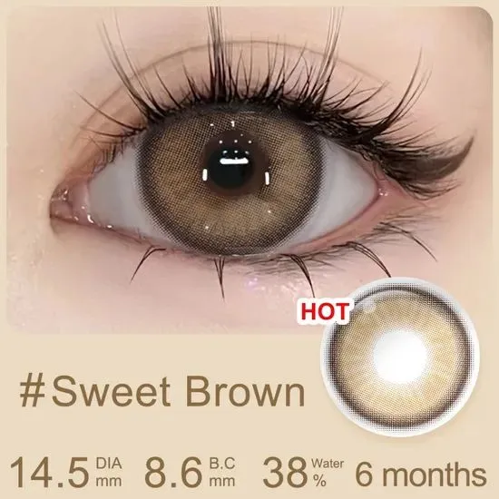 Graded Brown Contact Lens 2 PCS for Stunning Gray Eye Effect photo-3