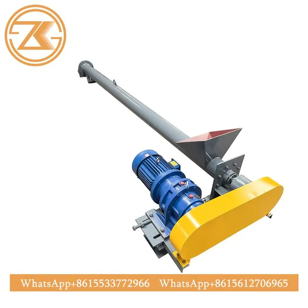 Steel Shaftless U-Trough Screw Conveyor, Tubular Fly Ash Auger Lifting Machine, Customizable Size & Capacity photo-4