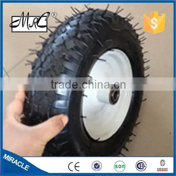 CHINA Factory 16 Inch Industrial Rubber Wheel Pneumatic go Cart Wheelbarrow Wheel 4.80/4.00-8 photo-6