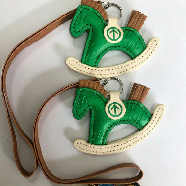 Customized PU Leather Horse Key Chain, Lovely Pony Figure Pendant, Promotional Souvenir Keychain