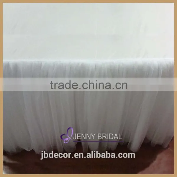 TC091(5) Elegant Wedding Party Decorations White Tulle Table Skirt photo-2