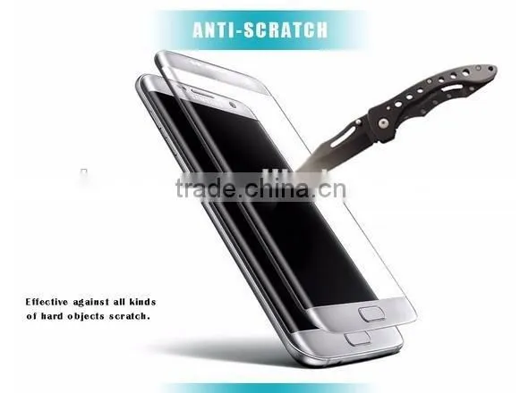 Full Cover Protector !Anti-Fingerprint 0.33mm 9H Premium Gorilla Tempered Glass Screen Protector for Samsung Galaxy s7 Edge photo-2
