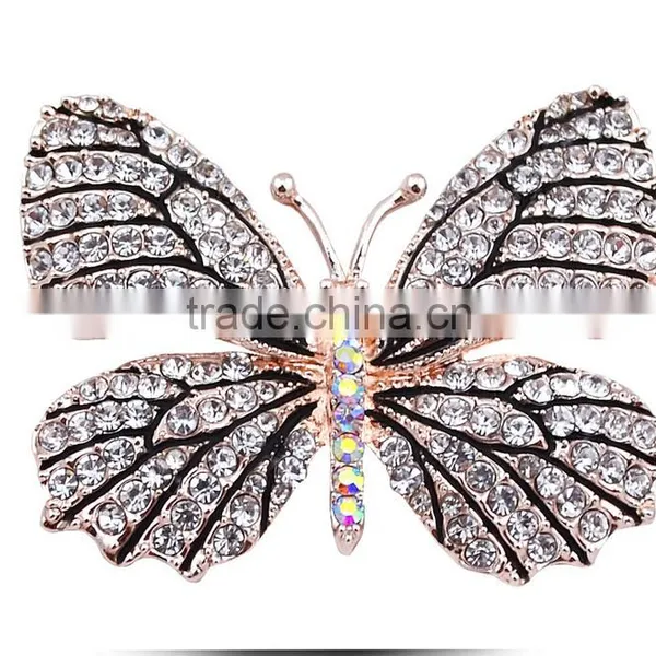 New Design Beautiful Color Rhinestone Butterfly Sahpe Brooch photo-2