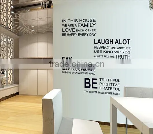 2016 Home Decor Words Vinyl Sticker Wholesale Custom Wall Sticker photo-5
