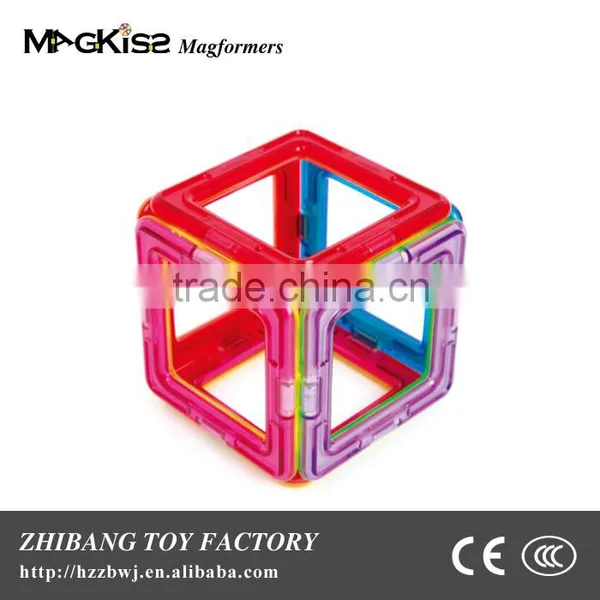 Magformer Compatible Wheels & 4 Super XL Triangles Set Magnet Building Toy