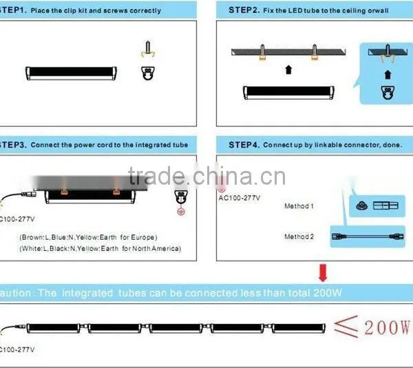 Hot Sell 6ft 39W T8 v Shape Led Tube Light Integrated/G13/Single Pin Led Lights for Walk in Cooler photo-5