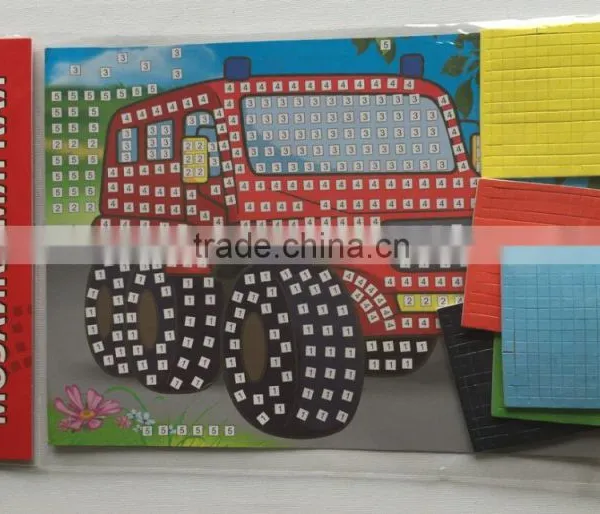 New Style Puzzle Mosaic Sticker for Cartoon Cars
