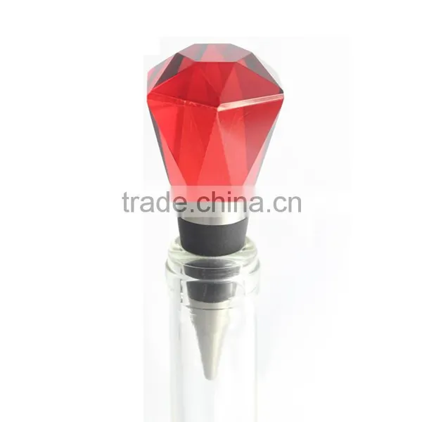 Diamond Cut Crystal Wine Bottle Stoppers photo-5