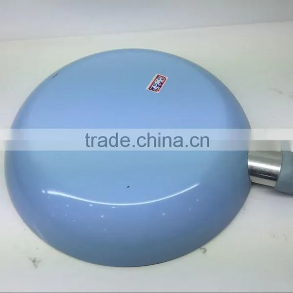 Aluminum Nonstick Pressed/ Forged Blue Ceramic Coating Fry Pan Pizza Pan Egg Pan Round Crepe Pan photo-2