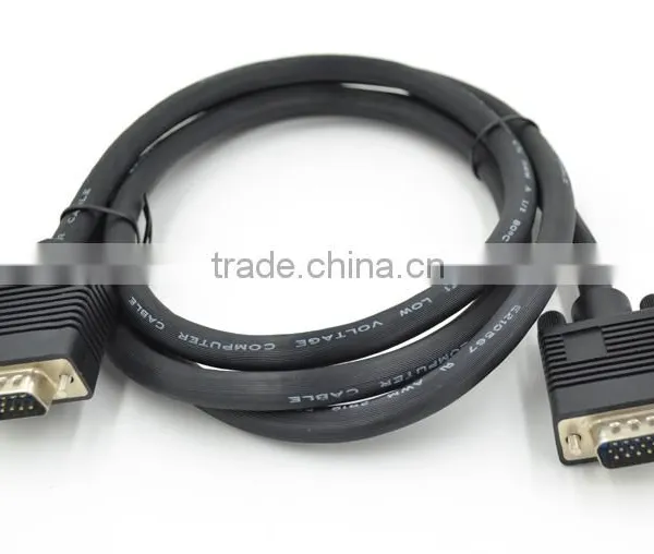 Xinya Hot Selling New Fashion Black VGA Cable Support 1280*960,1600*900,1600*1200 photo-2