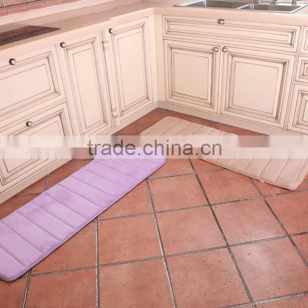 Water Absorbent Coral Fleece Memory Foam Thick Sponge Non-slip Microfiber Bathroom Mats for Living Room and Kitchen Floor photo-2