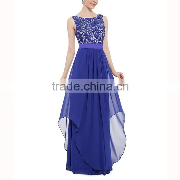 Appliqued Evening One Shoulder Flower Chiffon Dress Bridesmaid Dress Wedding Peacock Prom Dress photo-6