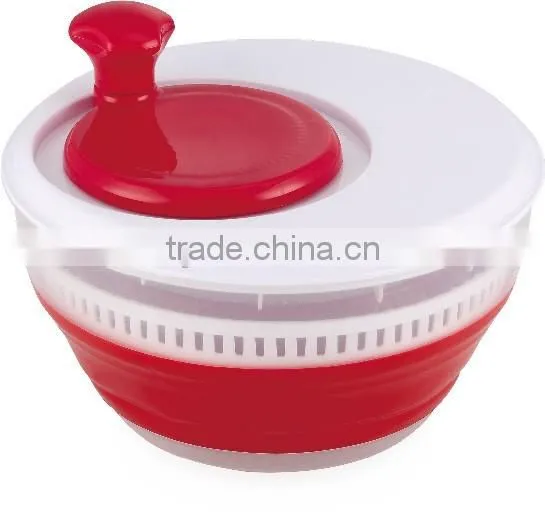 Food Grade Easy Use Vegetable Tools OEM Collapsible Salad Spinner photo-5