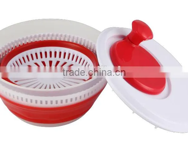 Hot Sale Food Grade Easy Use Vegetable and Fruit Salad Spinner Collapsible Salad Spinner Plastic Salad Spinner photo-4