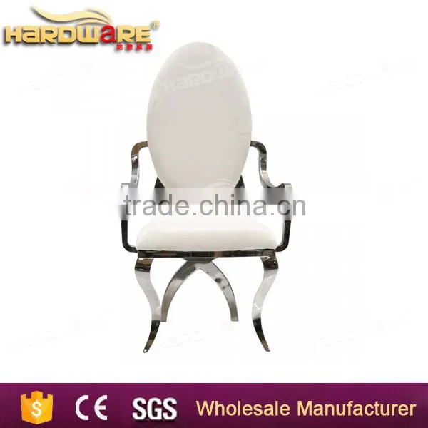 Royal Hotel Metal Chair , Metal Frame Director Chair , White Wedding Chair photo-2