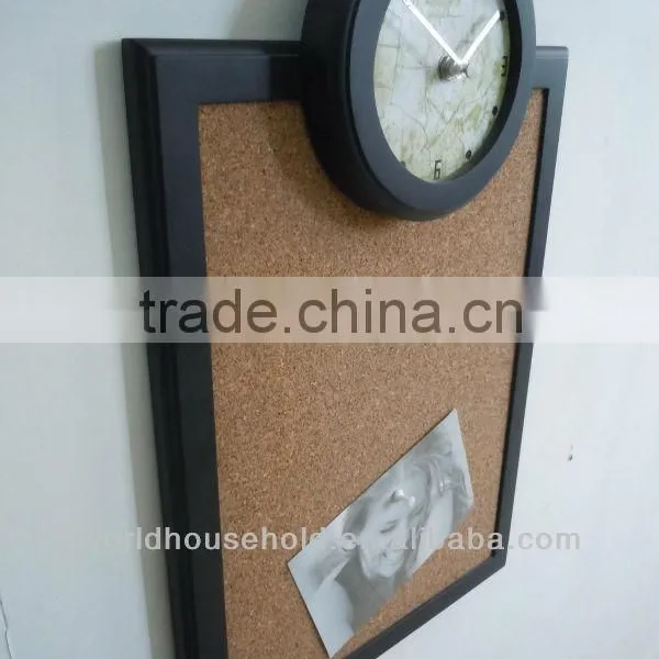Memo Board With Clock and Cork photo-2
